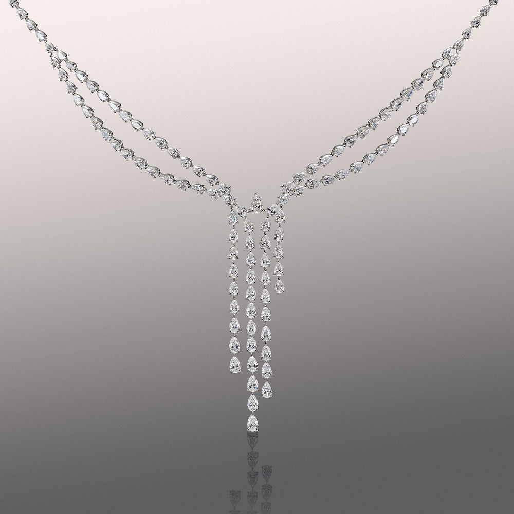 The Pratt Reserve Necklace with 18KT White Gold / Lab / 44 5/8 Cut Diamond in 14KT White Gold / Lab / 44 5/8 view 1
