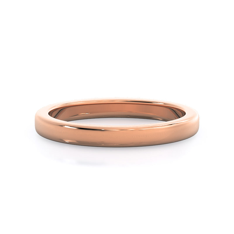 Cathedral Weaved Solitaire Wedding Band with 18KT Rose Gold Cut Diamond in 14KT Rose Gold view 1

