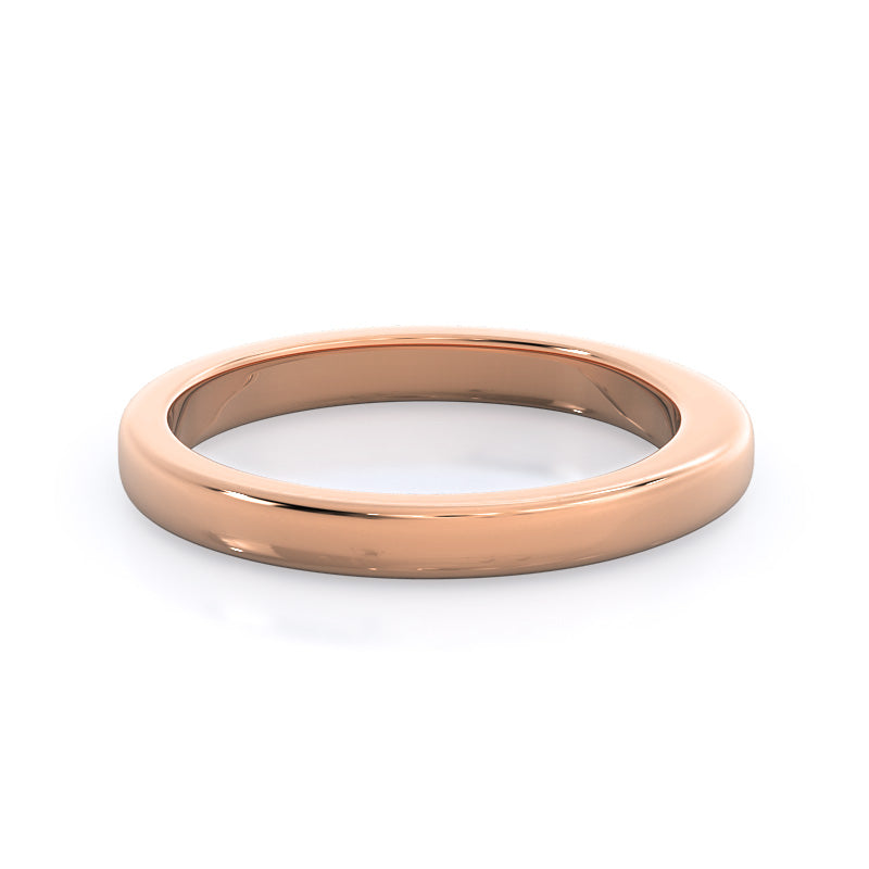 Cathedral Weaved Solitaire Wedding Band with 18KT Rose Gold Cut Diamond in 14KT Rose Gold view 4

