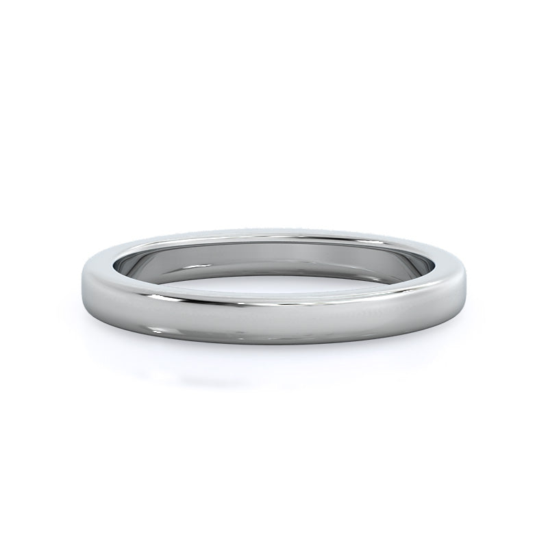 Cathedral Weaved Solitaire Wedding Band with Platinum Cut Diamond in 14KT Platinum view 1
