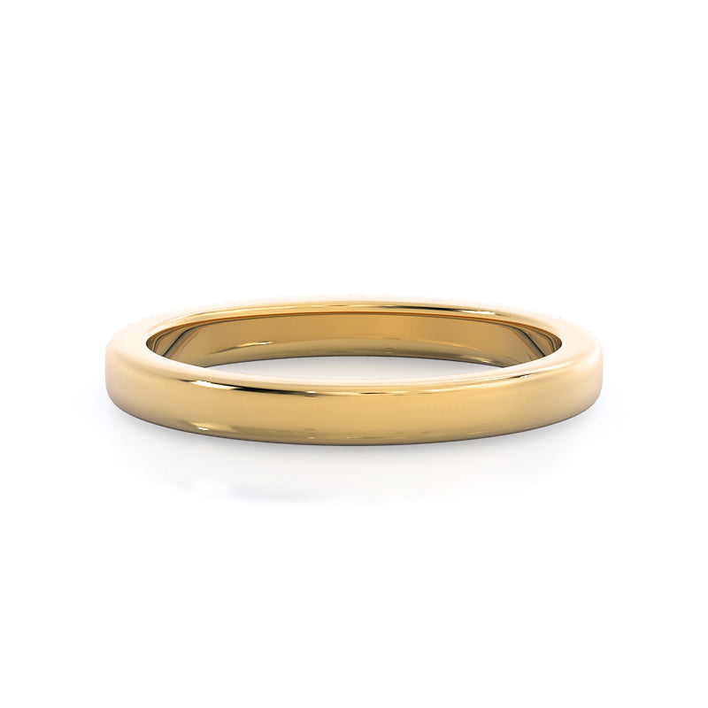 Cathedral Weaved Solitaire Wedding Band with 18KT Yellow Gold Cut Diamond in 14KT Yellow Gold view 1
