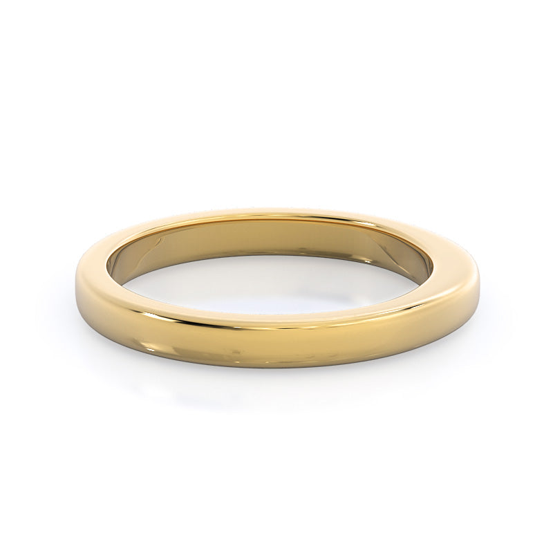 Cathedral Weaved Solitaire Wedding Band with 18KT Yellow Gold Cut Diamond in 14KT Yellow Gold view 4
