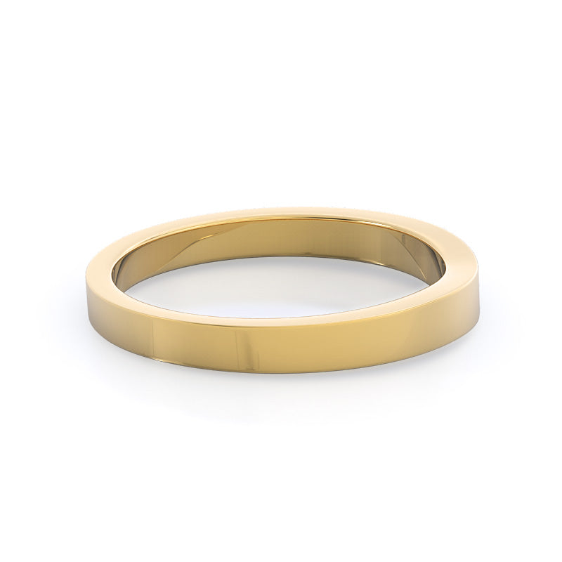 Grace Solitaire Diamond Wedding Band with 18KT Yellow Gold Cut Diamond in 14KT Yellow Gold view 4
