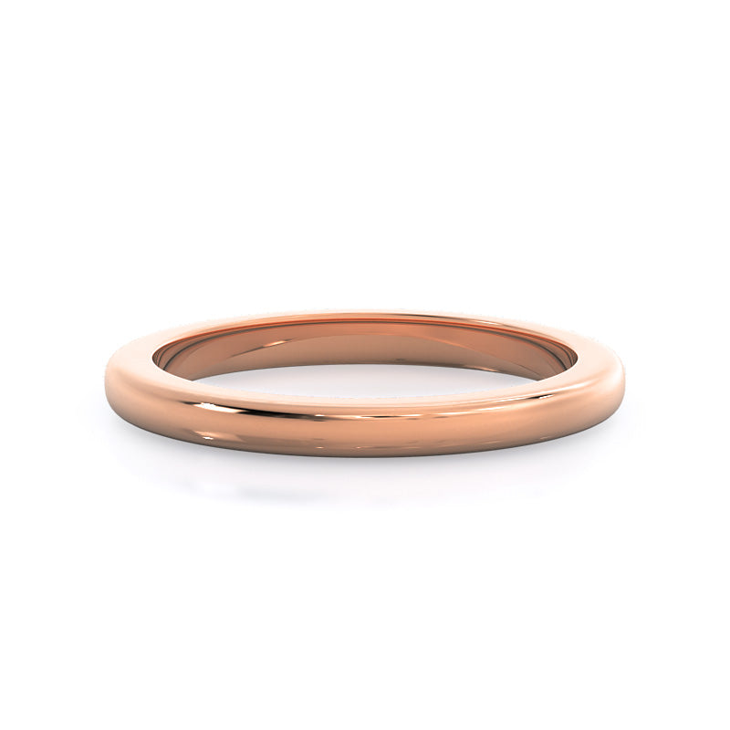 Classic Cathedral Solitaire Wedding Band with 18KT Rose Gold Cut Diamond in 14KT Rose Gold view 1
