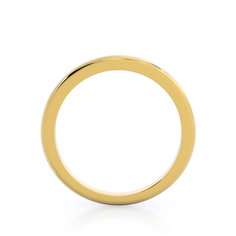 Classic Cathedral Solitaire Wedding Band with 18KT Yellow Gold Cut Diamond in 14KT Yellow Gold view 2
