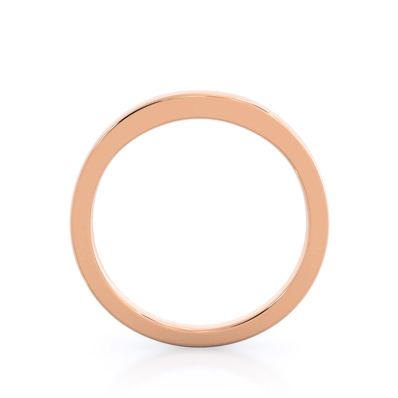 Trellis Wedding Band with 18KT Rose Gold Cut Diamond in 14KT Rose Gold view 2
