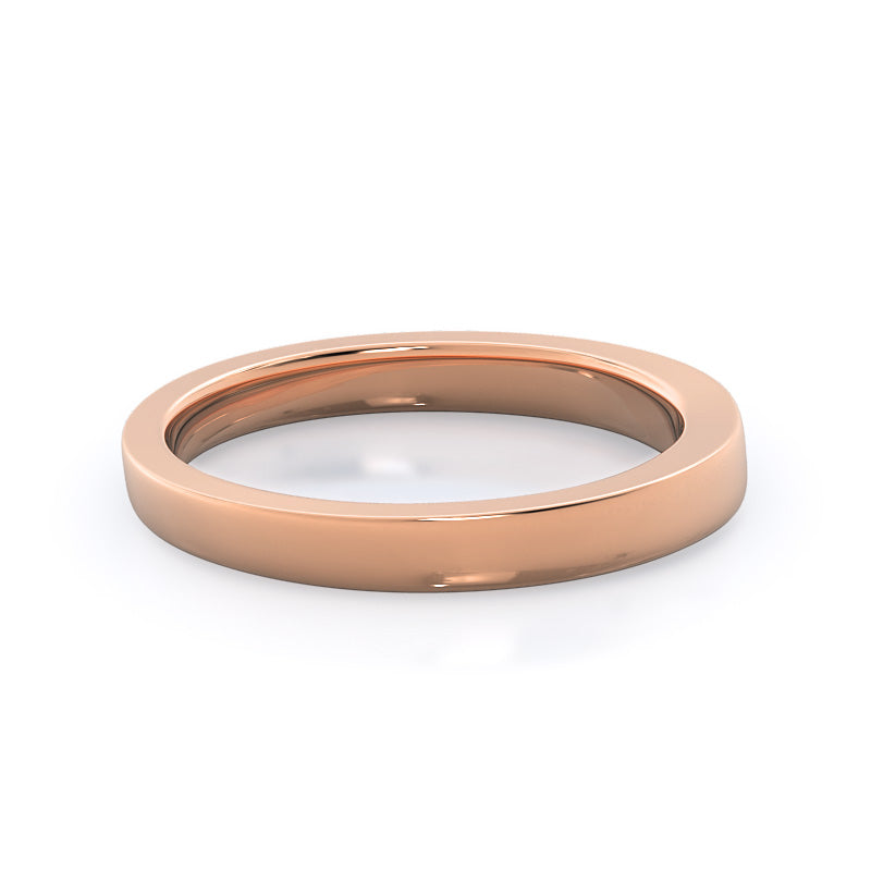 Trellis Wedding Band with 18KT Rose Gold Cut Diamond in 14KT Rose Gold view 4
