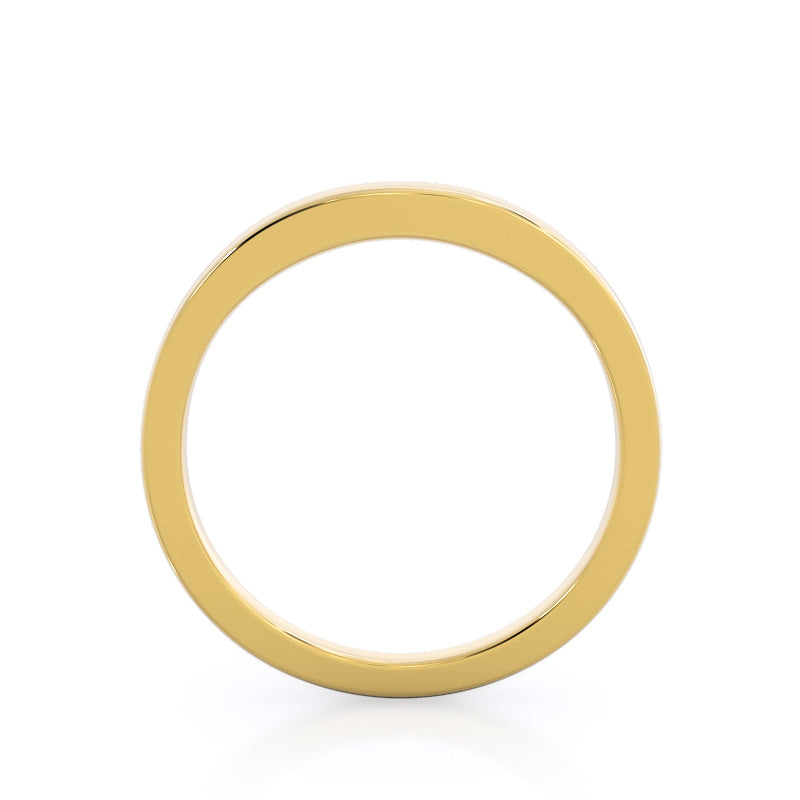 Trellis Wedding Band with 18KT Yellow Gold Cut Diamond in 14KT Yellow Gold view 2

