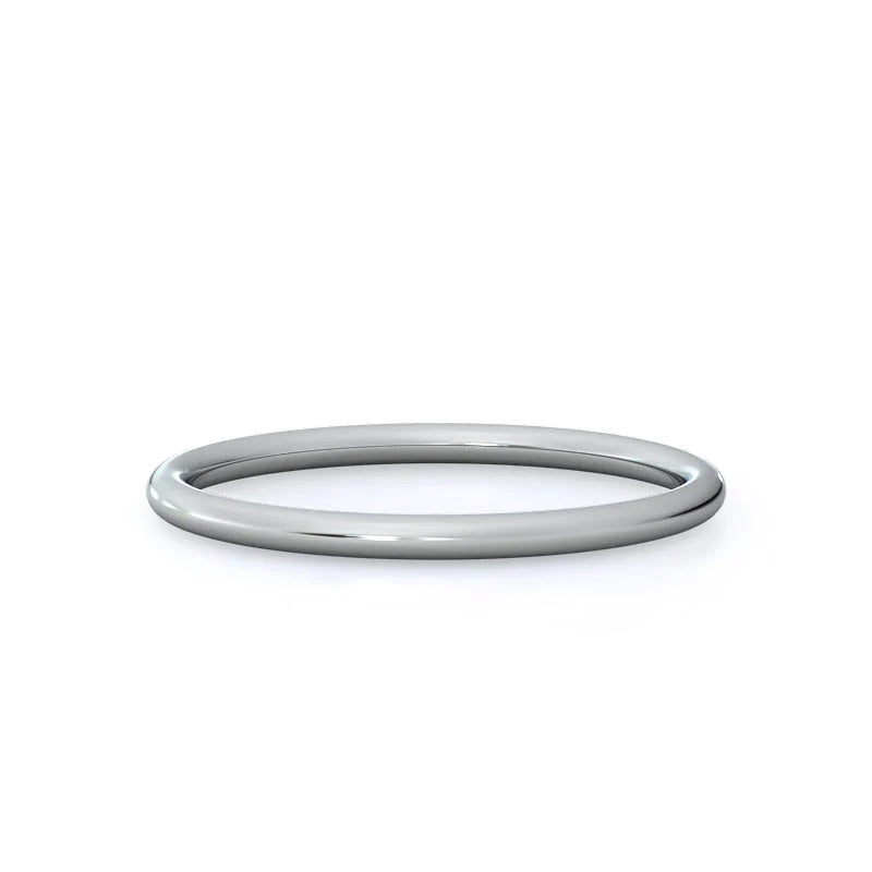 Poise Basket Wedding Band with Platinum Cut Diamond in 14KT Platinum view 1
