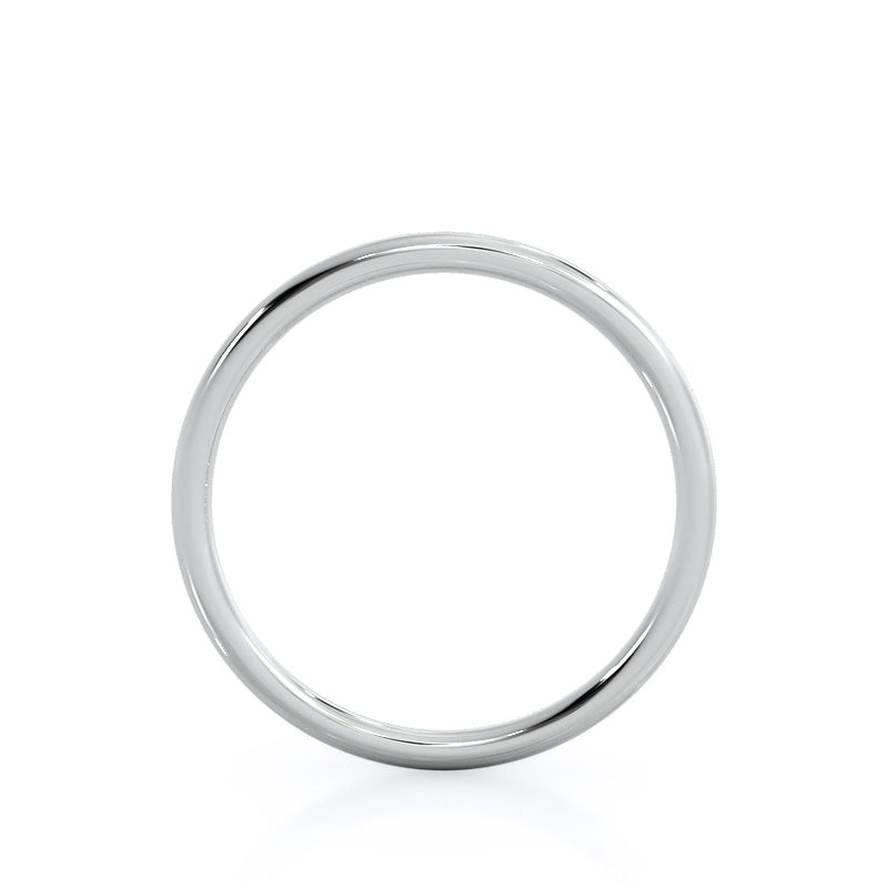 Poise Basket Wedding Band with Platinum Cut Diamond in 14KT Platinum view 2
