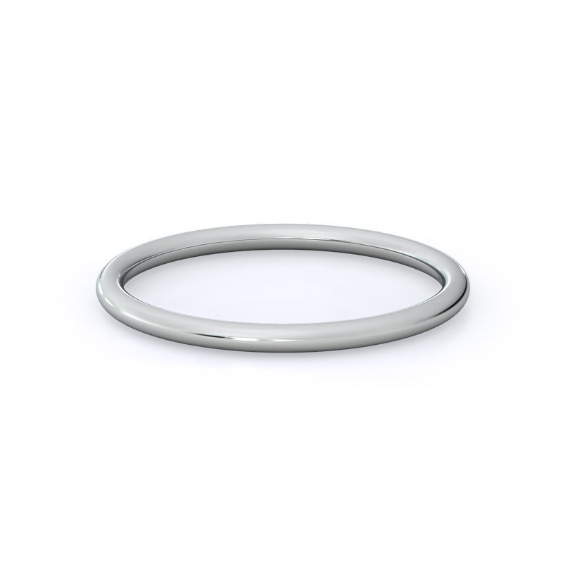 Poise Basket Wedding Band with Platinum Cut Diamond in 14KT Platinum view 4

