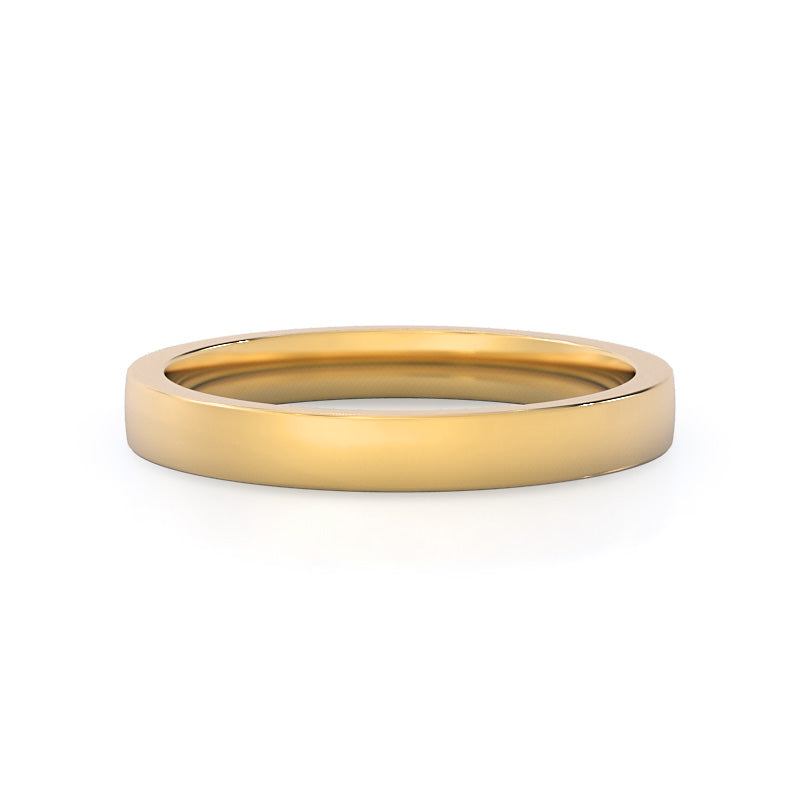 Smooth Edge Cathedral Wedding Band with 18KT Yellow Gold Cut Diamond in 14KT Yellow Gold view 1
