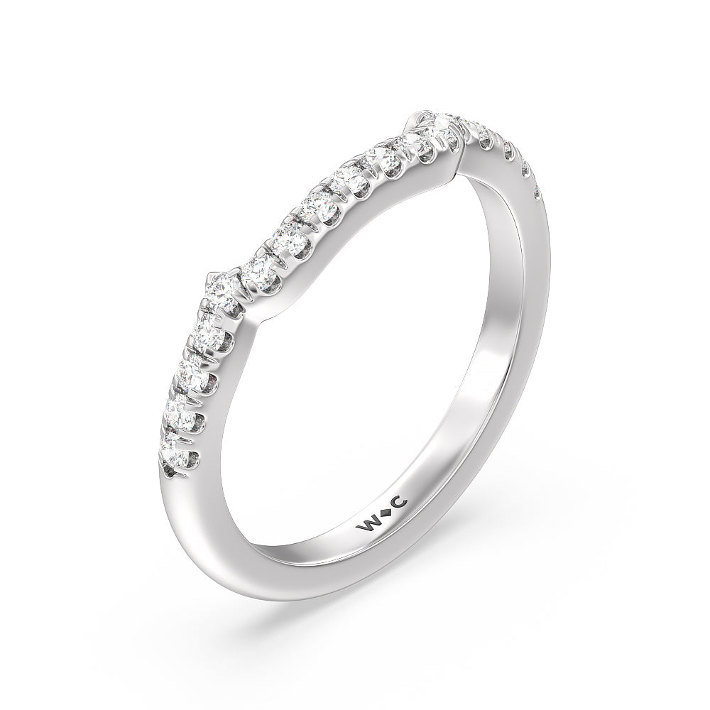 Vintage Celtic Square Knot Diamond Wedding Band with Platinum Cut Diamond in 14KT Platinum view 2
