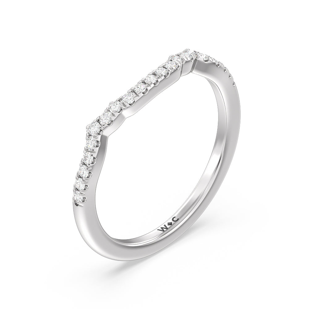 Vintage Celtic Entwined Trinity Knot Diamond Wedding Band (E+ VS+) with Platinum Cut Diamond in 14KT Platinum view 2
