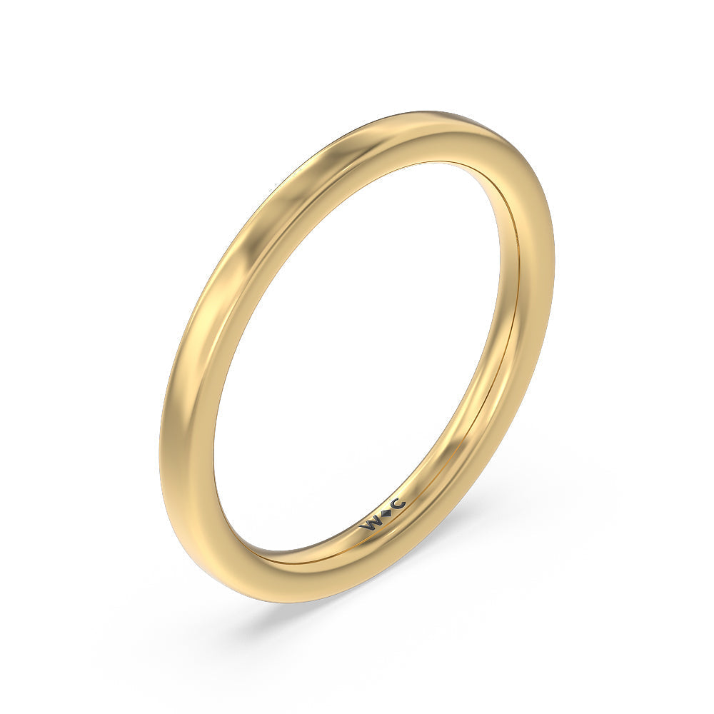 Petite Matching Wedding Band with 18KT Yellow Gold Cut Diamond in 14KT Yellow Gold view 4
