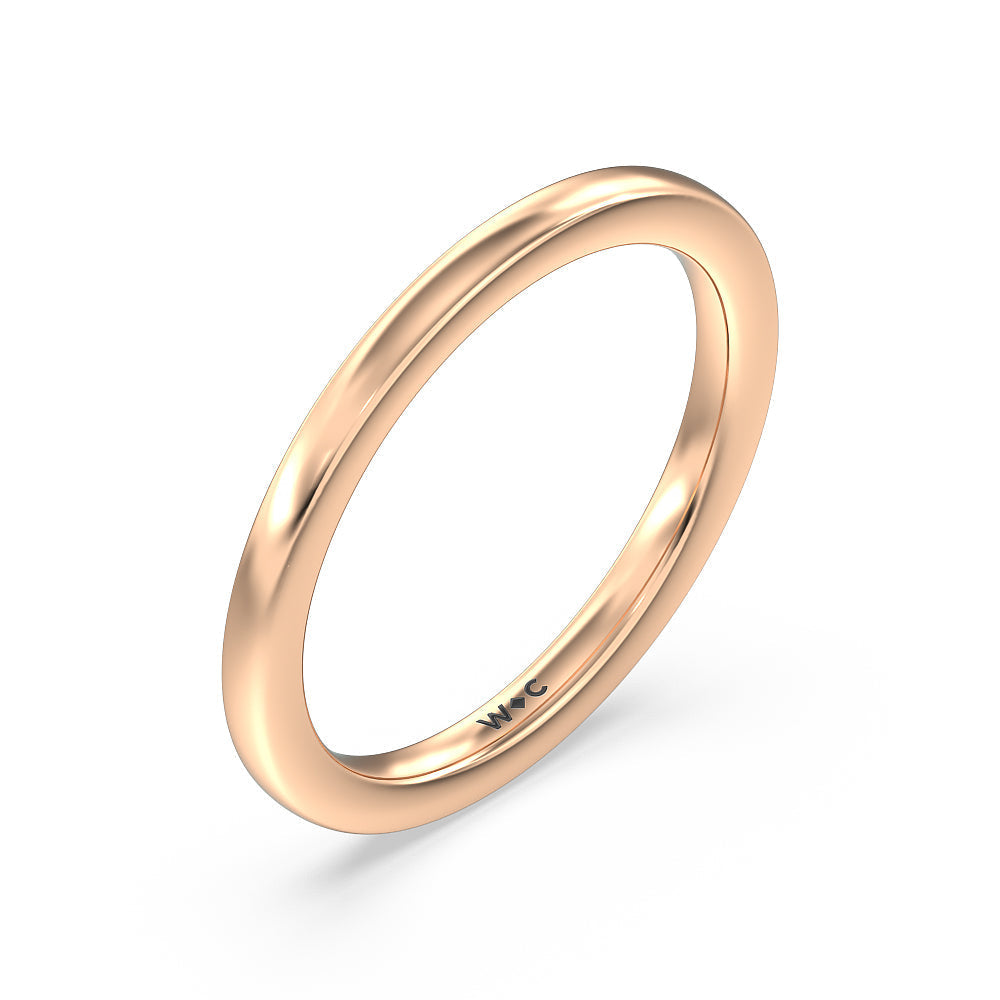 Fancy Wedding Band with 18KT Rose Gold Cut Diamond in 14KT Rose Gold view 4
