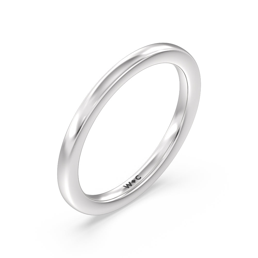 Fancy Wedding Band with Platinum Cut Diamond in 14KT Platinum view 4
