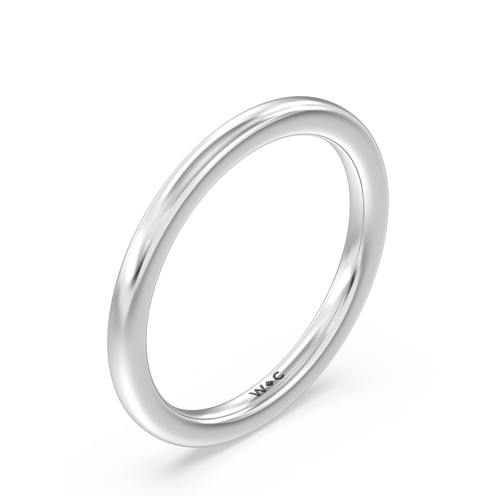 Fine Line Kite Set Wedding Band with Platinum Cut Diamond in 14KT Platinum view 4
