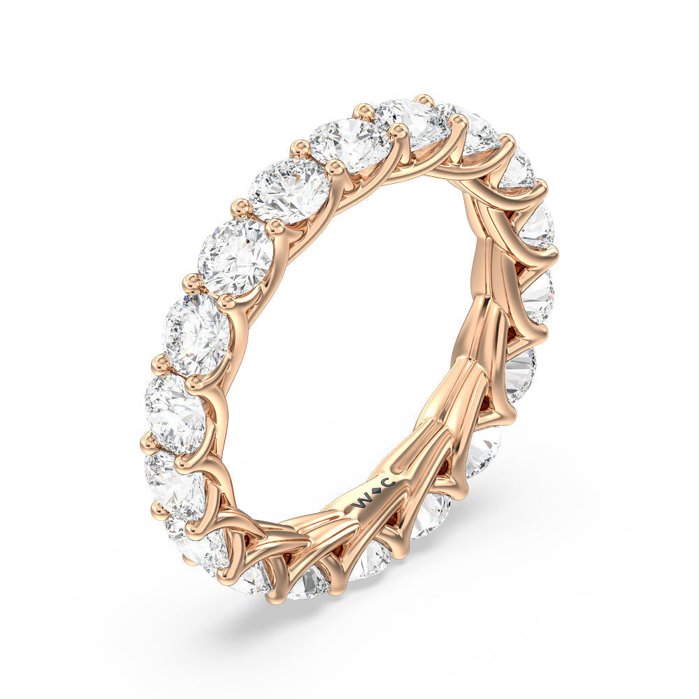 Cable Diamond Eternity Ring with 18KT Rose Gold / Natural / 3 5/8 Cut Diamond in 14KT Rose Gold / Natural / 3 5/8 view 3

