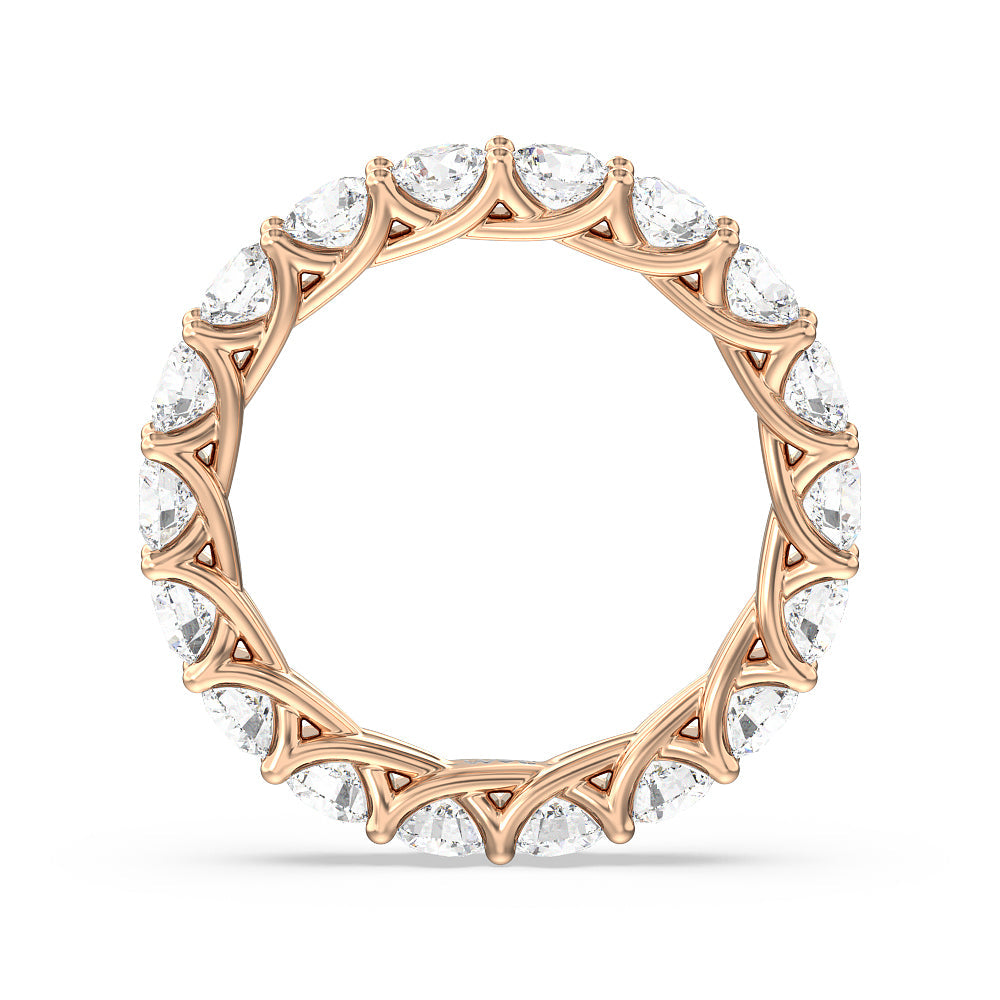Cable Diamond Eternity Ring with 18KT Rose Gold / Natural / 3 5/8 Cut Diamond in 14KT Rose Gold / Natural / 3 5/8 view 2

