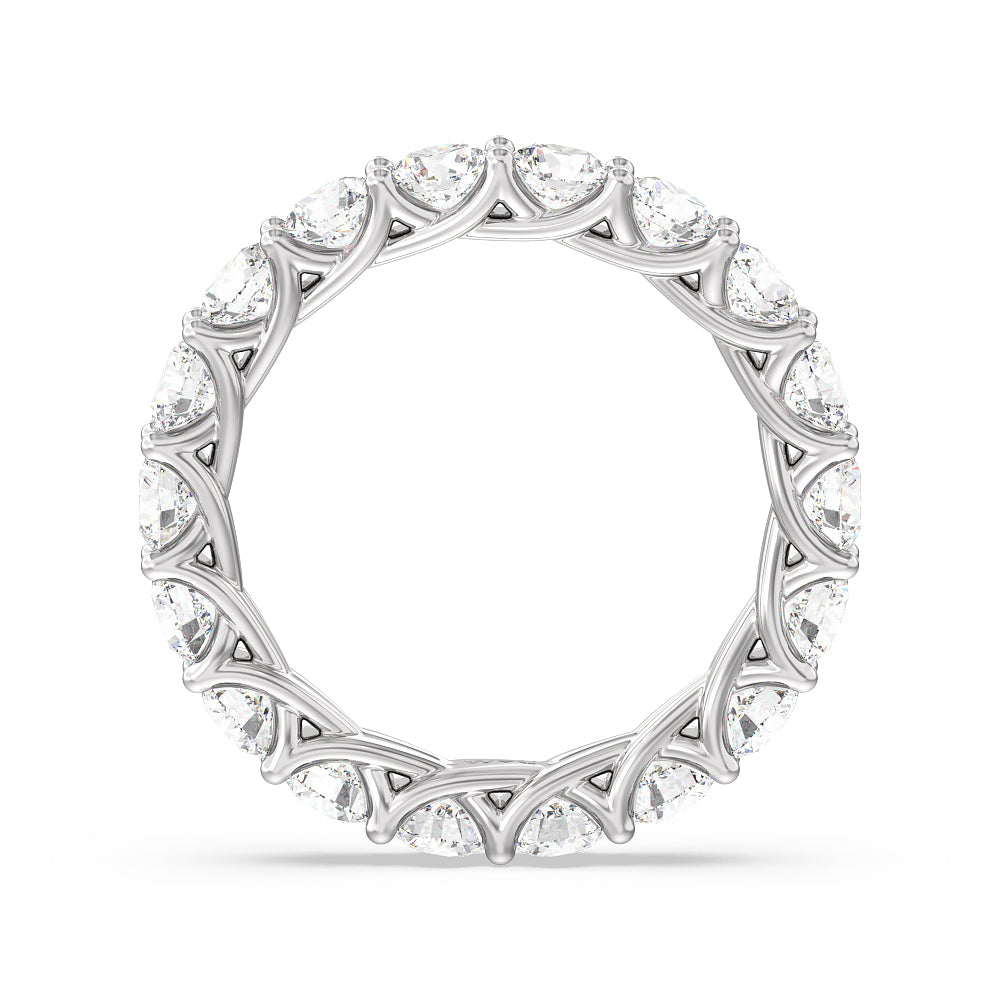 Cable Diamond Eternity Ring with Platinum / Natural / 3 5/8 Cut Diamond in 14KT Platinum / Natural / 3 5/8 view 2

