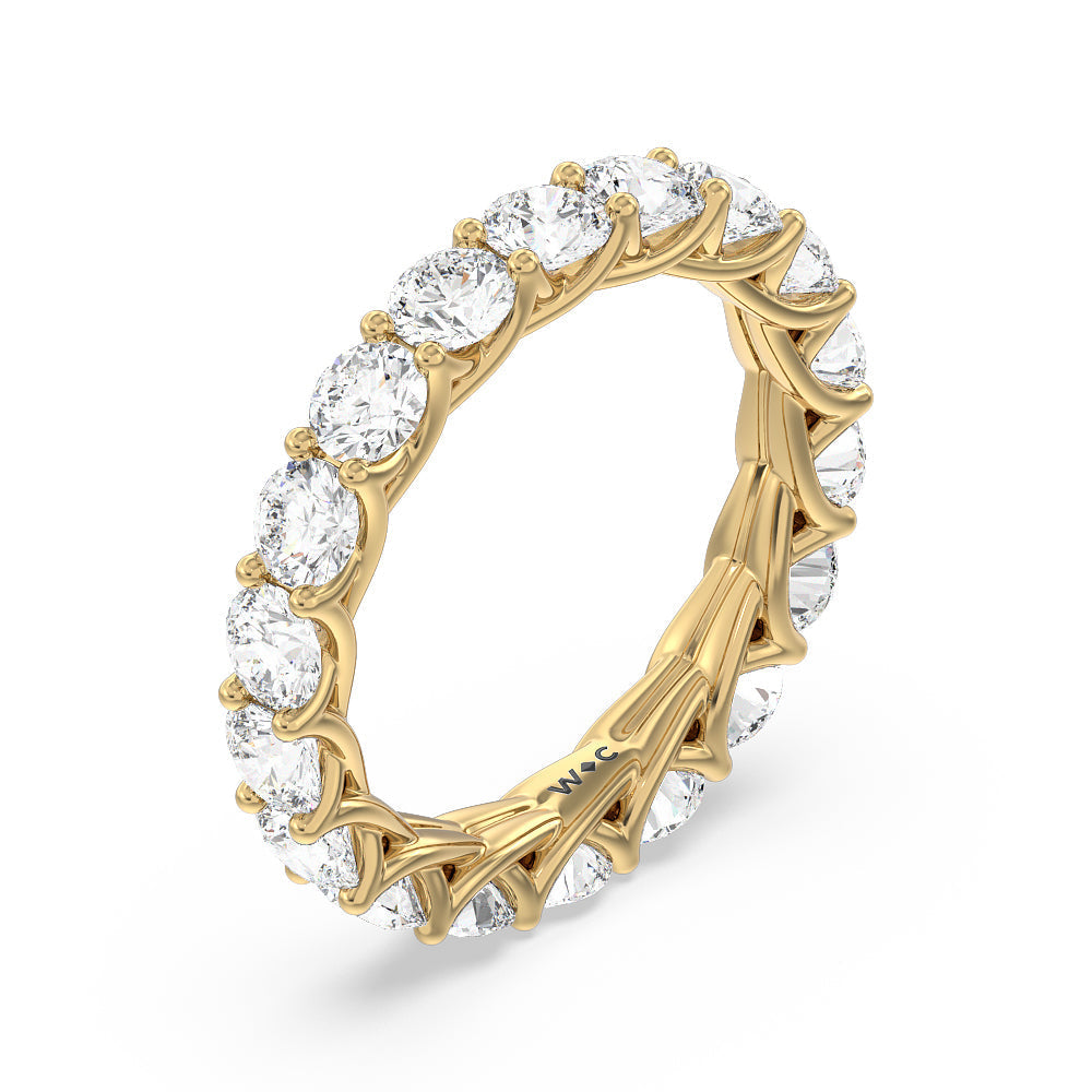 Cable Diamond Eternity Ring with 18KT Yellow Gold / Natural / 3 5/8 Cut Diamond in 14KT Yellow Gold / Natural / 3 5/8 view 3
