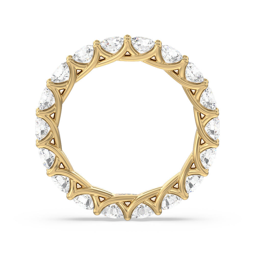 Cable Diamond Eternity Ring with 18KT Yellow Gold / Natural / 3 5/8 Cut Diamond in 14KT Yellow Gold / Natural / 3 5/8 view 2
