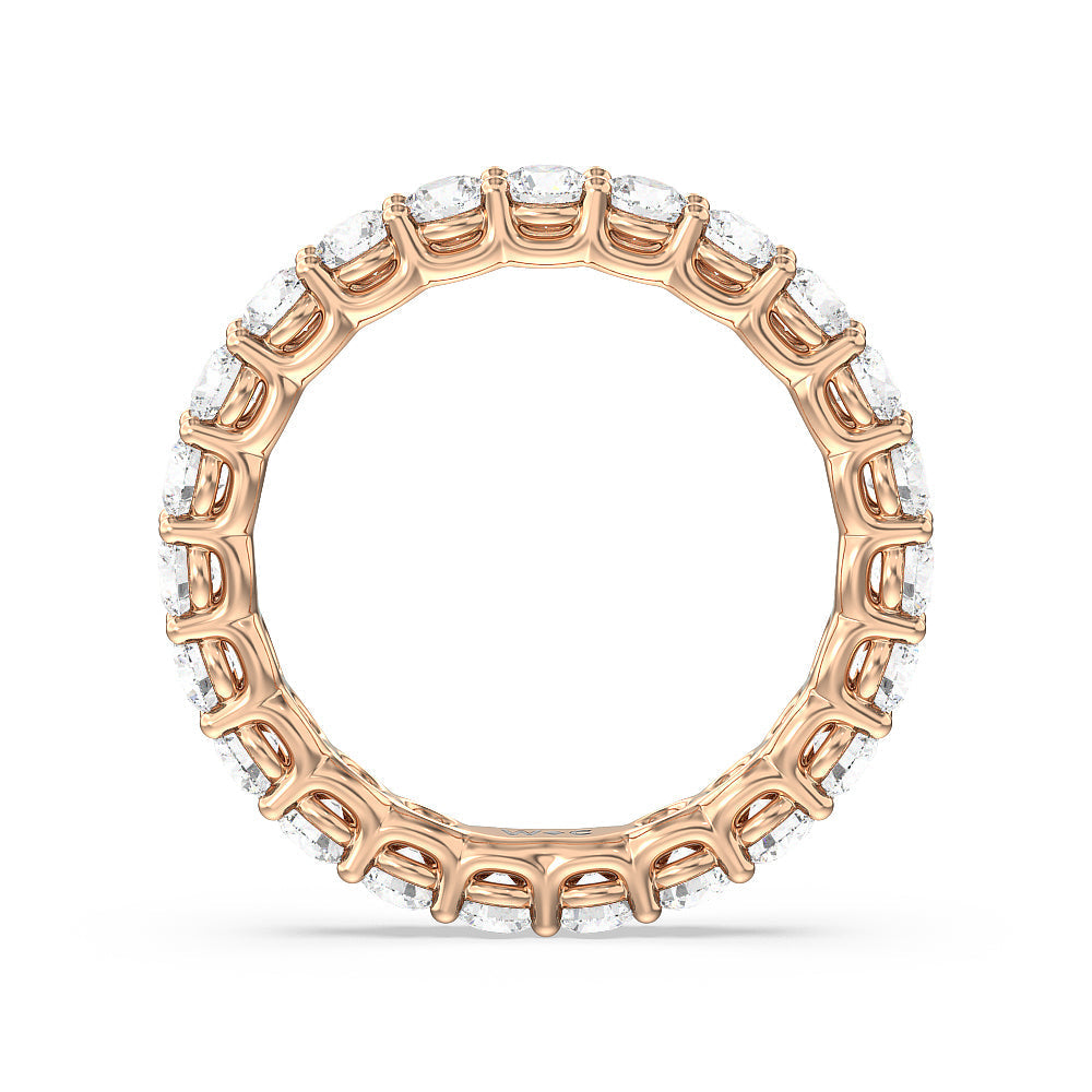 Dome Basket Diamond Eternity Ring with 18KT Rose Gold / Natural / 2 Cut Diamond in 14KT Rose Gold / Natural / 2 view 2
