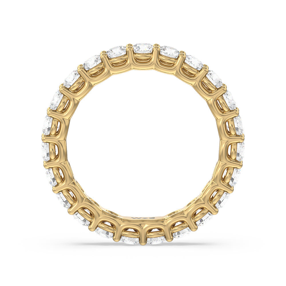 Dome Basket Diamond Eternity Ring with 18KT Yellow Gold / Natural / 2 Cut Diamond in 14KT Yellow Gold / Natural / 2 view 2
