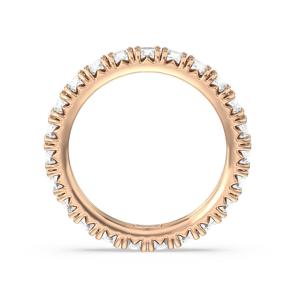 Four-Claw Diamond Eternity Ring with 18KT Rose Gold / Natural / 2 Cut Diamond in 14KT Rose Gold / Natural / 2 view 2
