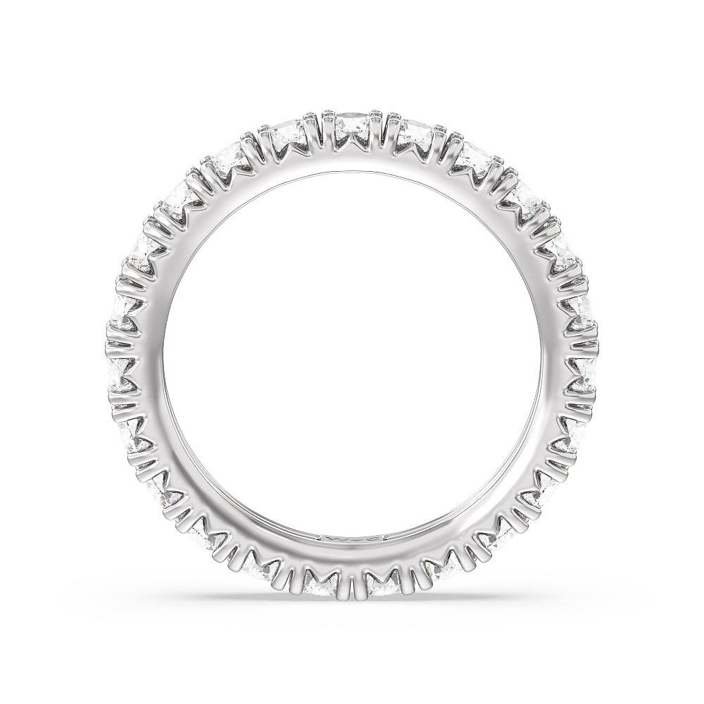 Four-Claw Diamond Eternity Ring with Platinum / Natural / 2 Cut Diamond in 14KT Platinum / Natural / 2 view 2
