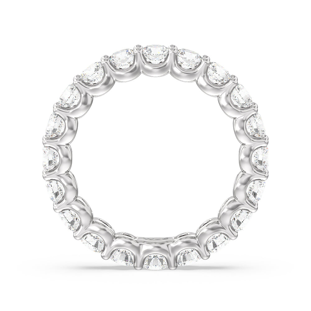 Shared Prong Wave Lab Diamond Eternity Ring with Platinum / Natural / 3 1/5 Cut Diamond in 14KT Platinum / Natural / 3 1/5 view 2
