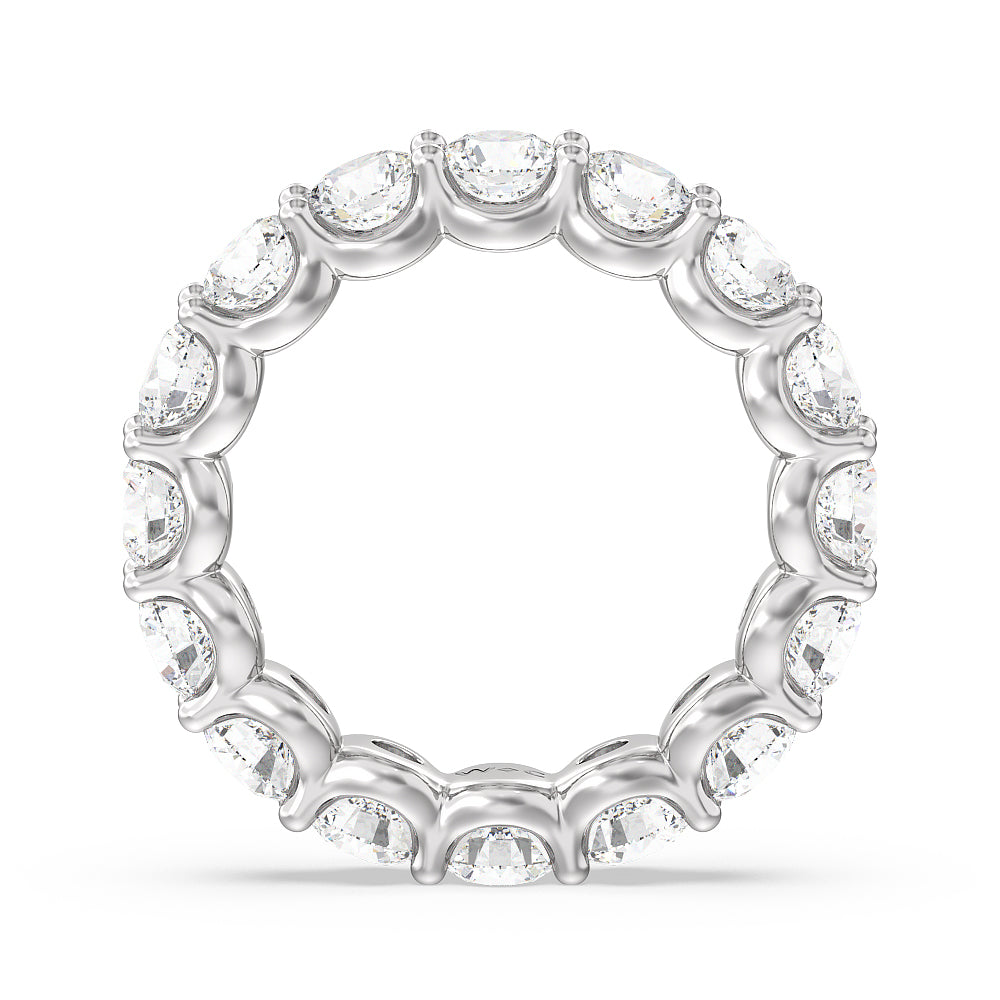 Shared Prong Wave Lab Diamond Eternity Ring with Platinum / Natural / 5 1/4 Cut Diamond in 14KT Platinum / Natural / 5 1/4 view 2
