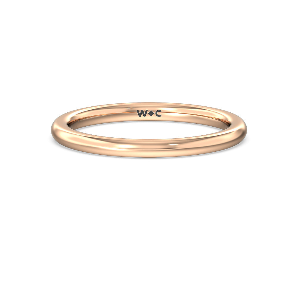 Composite Marquise Stationed Wedding Band with 18KT Rose Gold Cut Diamond in 14KT Rose Gold view 1

