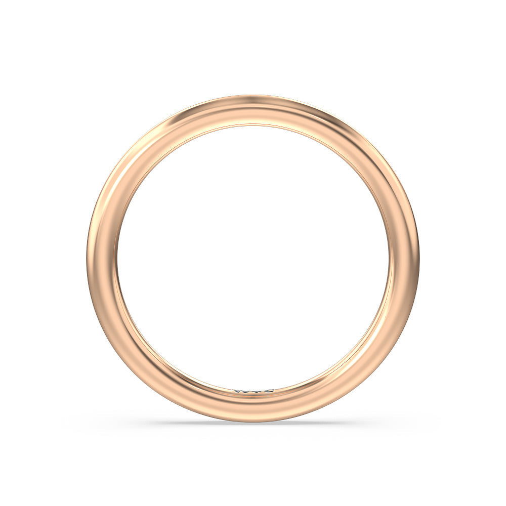 Composite Marquise Stationed Wedding Band with 18KT Rose Gold Cut Diamond in 14KT Rose Gold view 2
