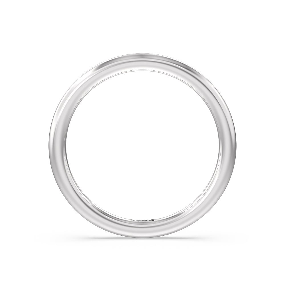 Composite Marquise Stationed Wedding Band with Platinum Cut Diamond in 14KT Platinum view 2
