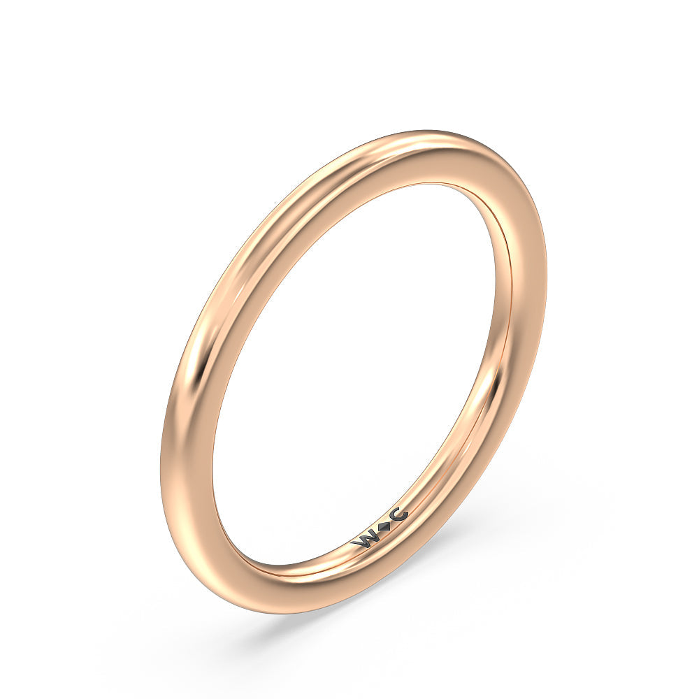 Glamorous Pear Side Stone Solitaire Wedding Band with 18KT Rose Gold Cut Diamond in 14KT Rose Gold view 4
