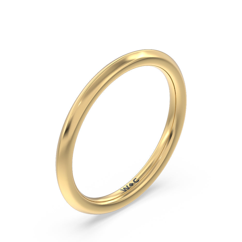 Knife Edge Cathedral Side Stone Wedding Band with 18KT Yellow Gold Cut Diamond in 14KT Yellow Gold view 4
