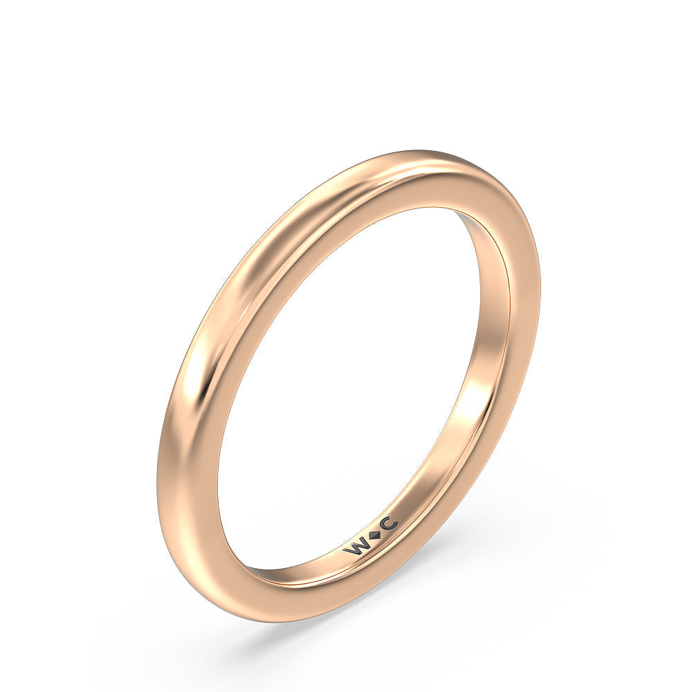 Channel Set Kite Basket Cathedral Solitaire Wedding Band with 18KT Rose Gold Cut Diamond in 14KT Rose Gold view 4

