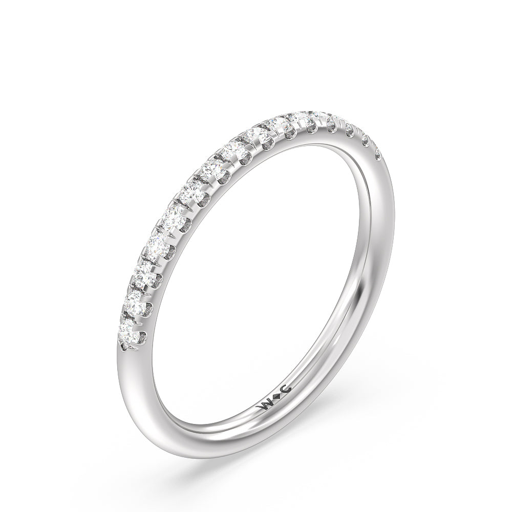 Tulip Basket Cathedral Classic Solitaire Diamond Wedding Band (E+ VS+) with Platinum Cut Diamond in 14KT Platinum view 4
