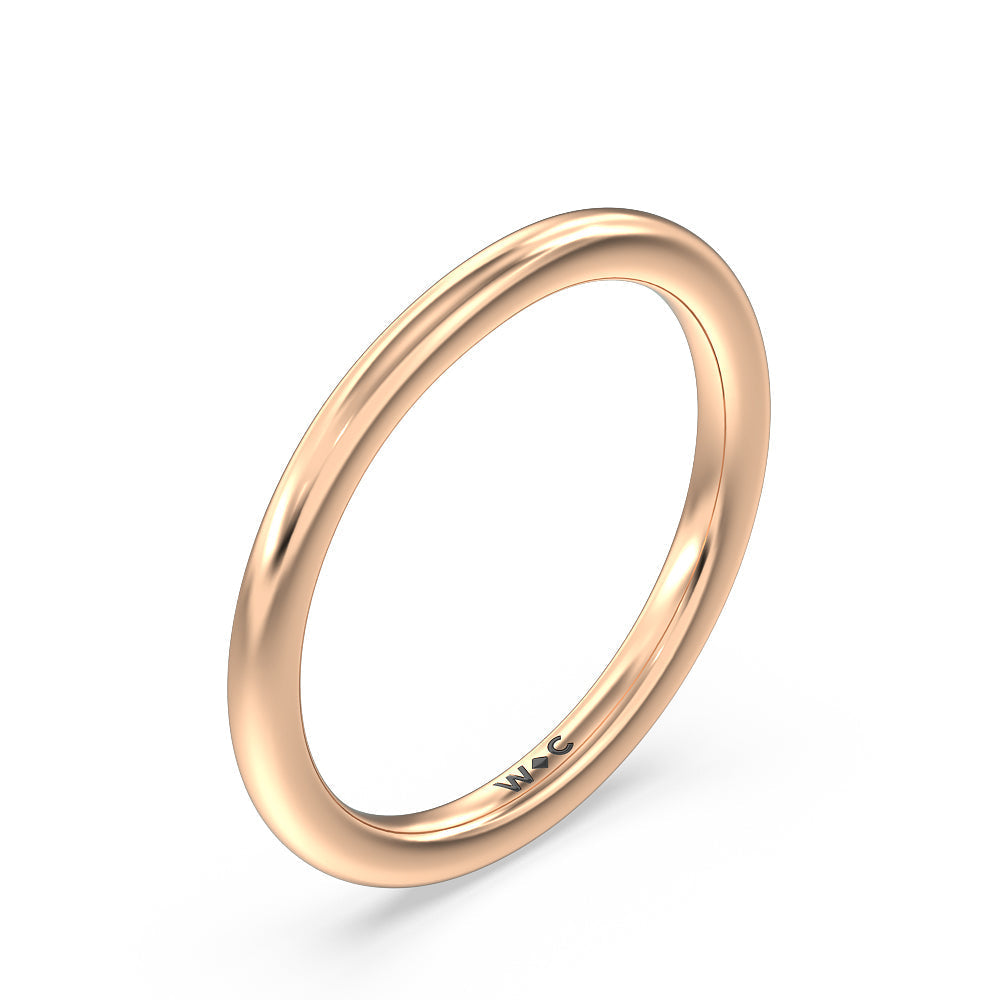 Channel Set Kite Basket Solitaire Wedding Band with 18KT Rose Gold Cut Diamond in 14KT Rose Gold view 4
