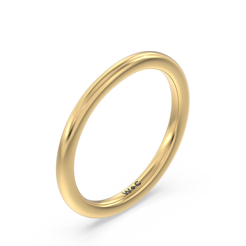 Channel Set Kite Basket Solitaire Wedding Band with 18KT Yellow Gold Cut Diamond in 14KT Yellow Gold view 4
