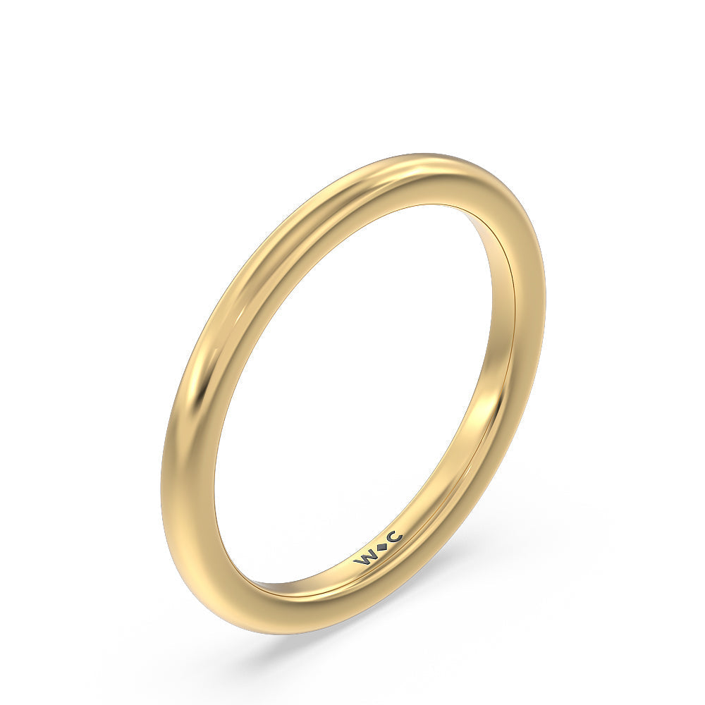 Channel Baguette Deco Solitaire Wedding Band with 18KT Yellow Gold Cut Diamond in 14KT Yellow Gold view 4
