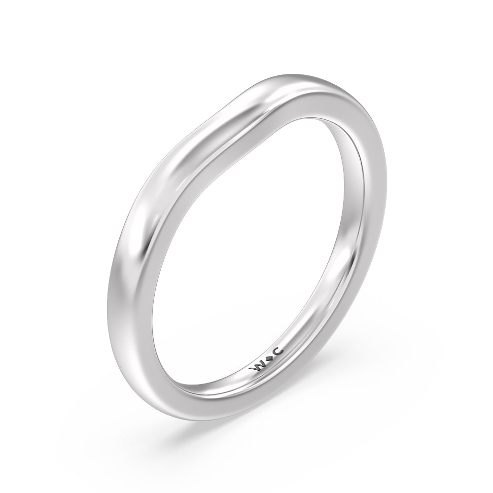 Channel Set Princess Classic Wedding Band with Platinum Cut Diamond in 14KT Platinum view 4
