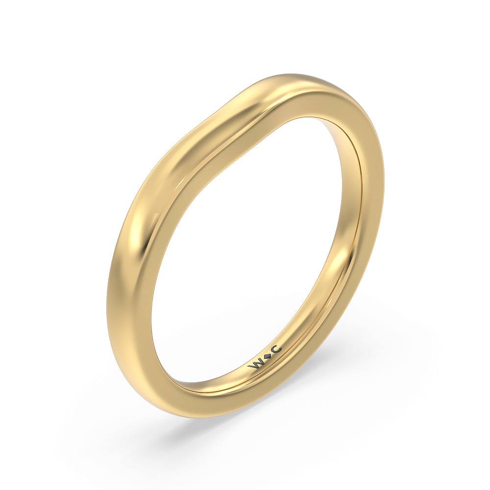 Channel Set Princess Classic Wedding Band with 18KT Yellow Gold Cut Diamond in 14KT Yellow Gold view 4
