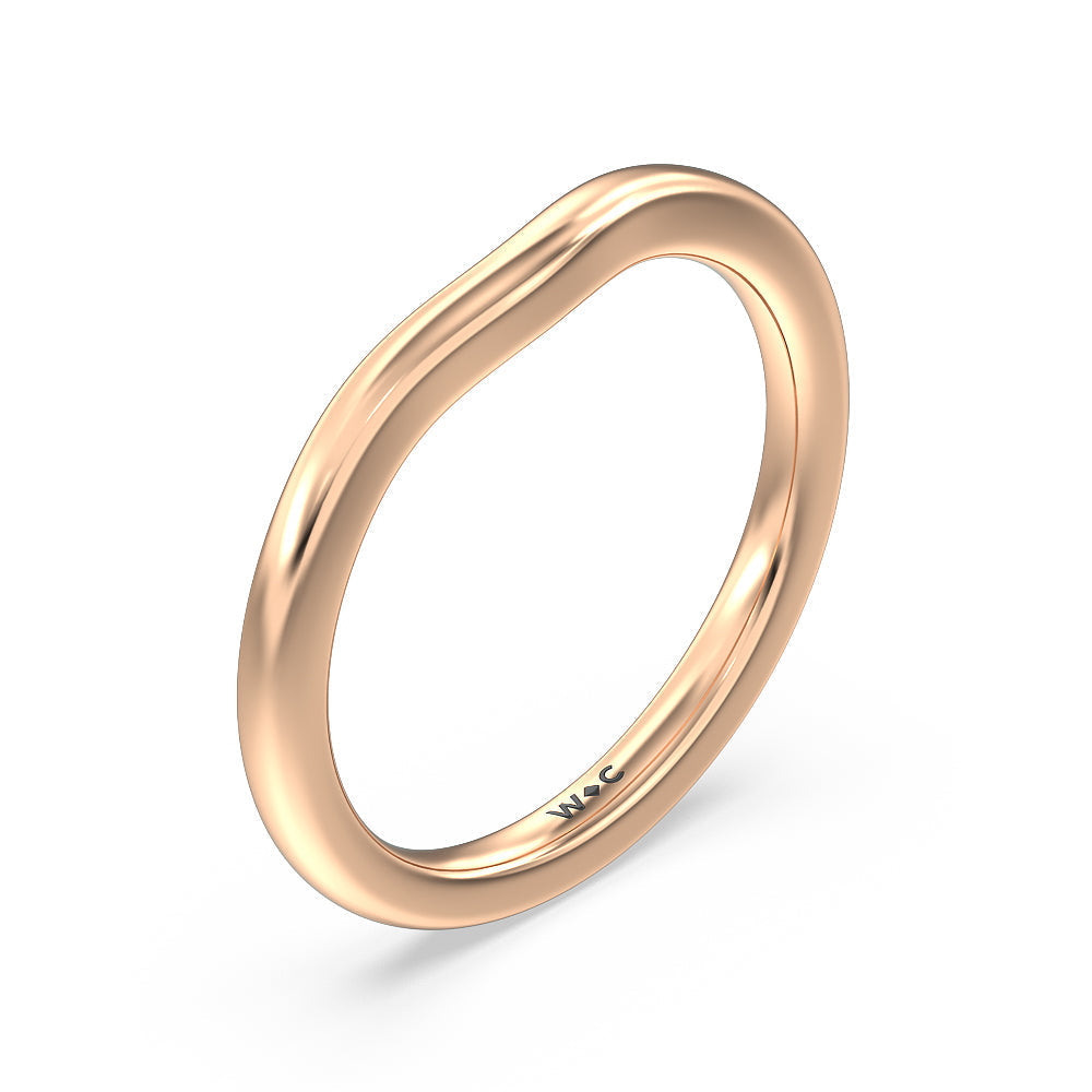 Channel Set Princess Vintage Wedding Band with 18KT Rose Gold Cut Diamond in 14KT Rose Gold view 4
