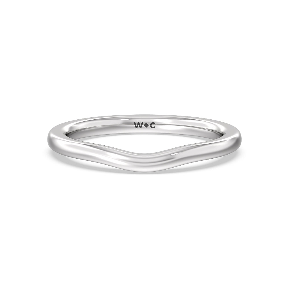 Channel Set Princess Vintage Wedding Band with Platinum Cut Diamond in 14KT Platinum view 1
