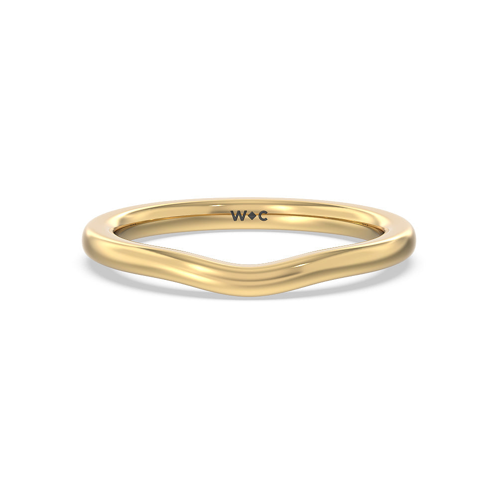 Channel Set Princess Vintage Wedding Band with 18KT Yellow Gold Cut Diamond in 14KT Yellow Gold view 1

