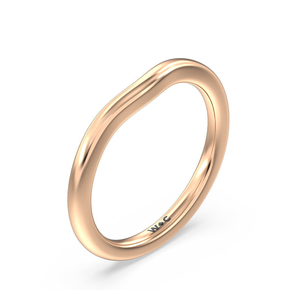 Channel Set Seamless Basket Princess Classic Wedding Band with 18KT Rose Gold Cut Diamond in 14KT Rose Gold view 4

