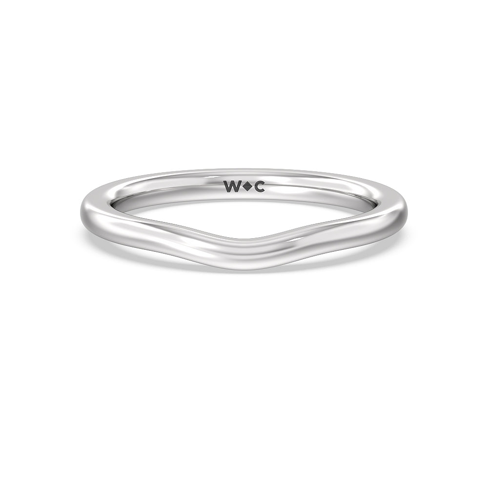 Channel Set Seamless Basket Princess Classic Wedding Band with Platinum Cut Diamond in 14KT Platinum view 1
